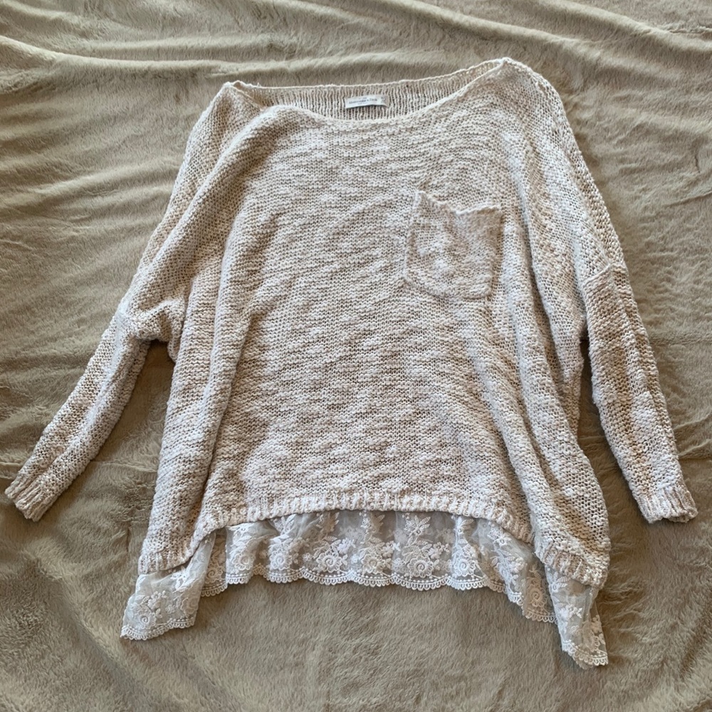 Abercrombie & Fitch knit sweater with lace